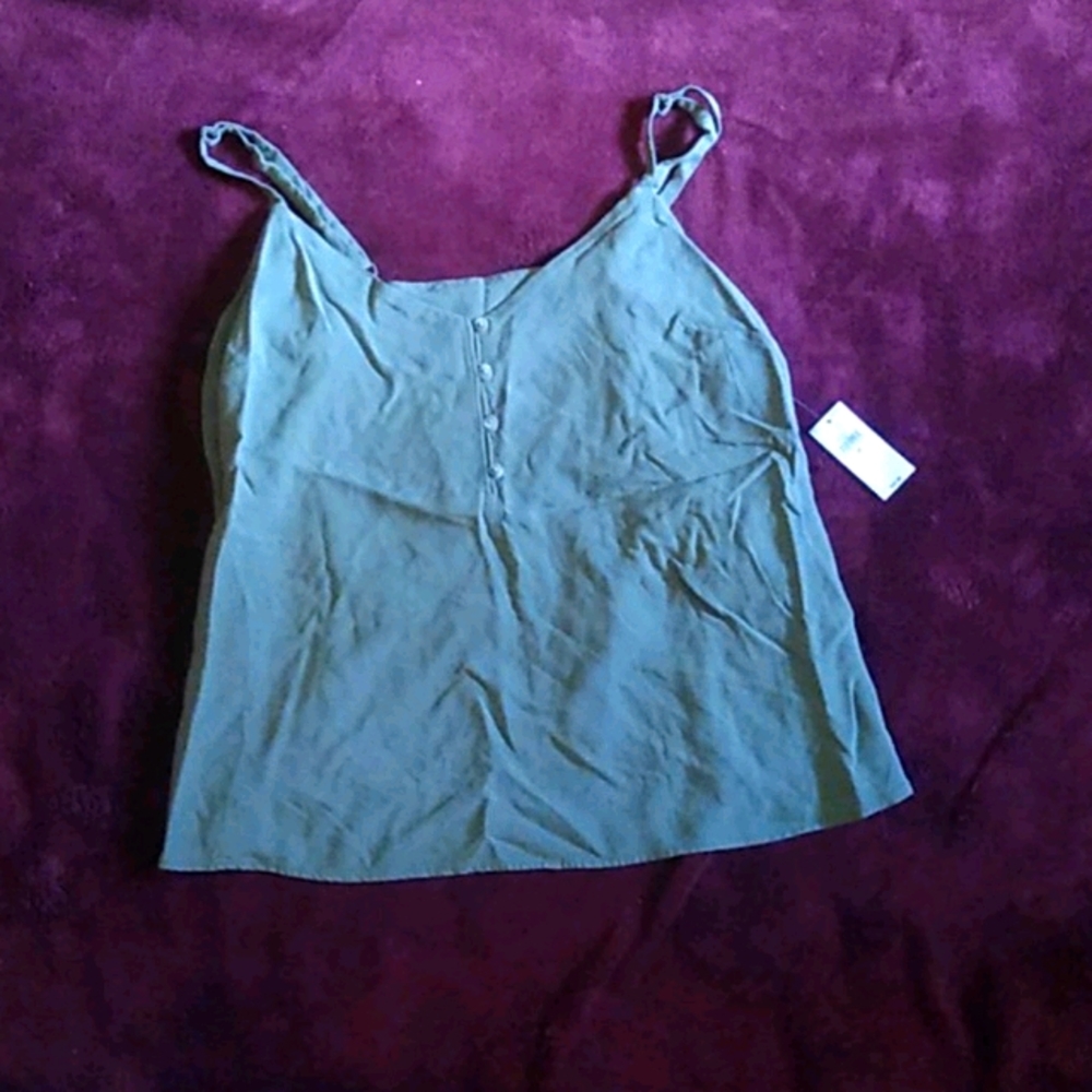 Olive green tank top